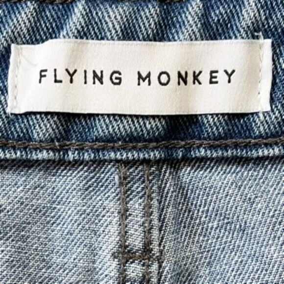 Flying Monkey Goodbye High Rise Mom Jeans Size 27 Distressed Straight Frayed Hem - Picture 10 of 11